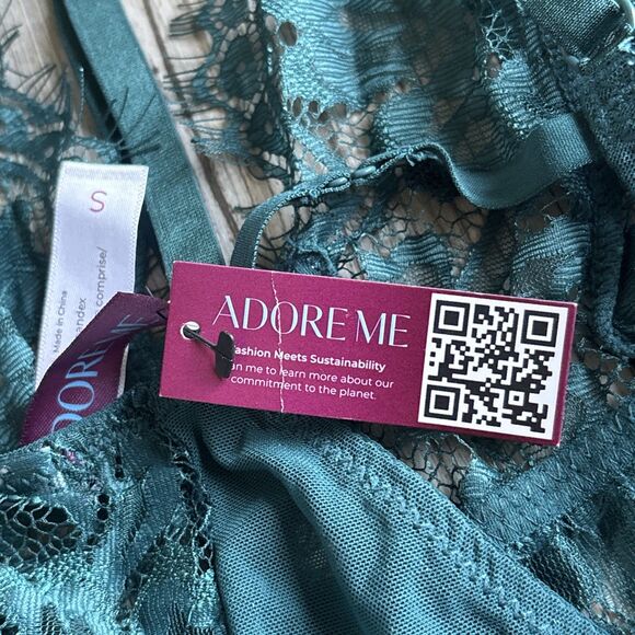 NWT Adore Me Women's Anouchka Unlined Bodysuit Aqua Size Small (MSRP $69) - Picture 11 of 11